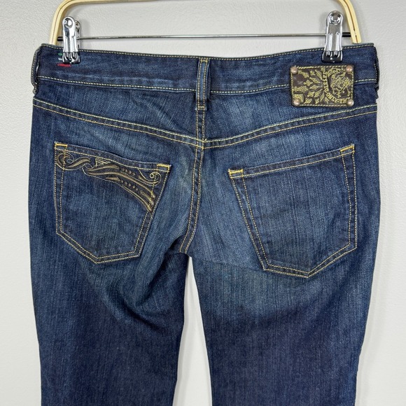 Vintage Y2K Diesel Jeans Size 29 Blue Bootcut Low Rise Embroidered Pockets Edgy - Picture 8 of 16